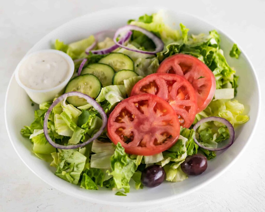 House Salad on a white plate