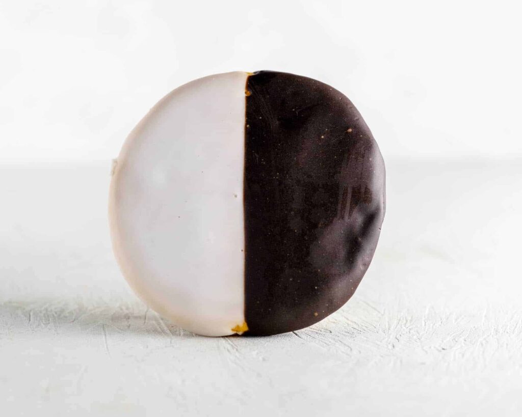 large black and white cookie